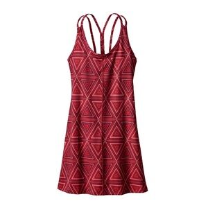 Patagonia Women's Latticeback Dress, geometric pattern. Lightweight, outdoors